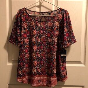Lucky Brand Flutter Sleeve Top